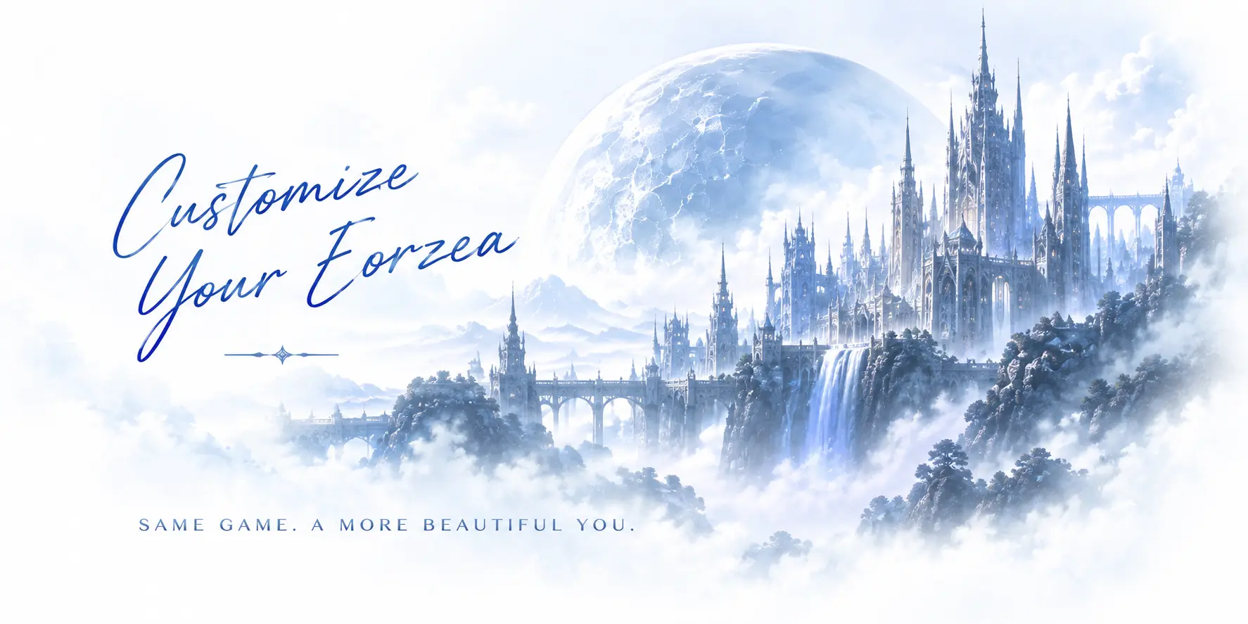 Fantasy city inspired by the world of FFXIV